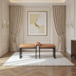 Delphine Vegan Leather Upholstered Bench - Image 2