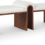 Delphine Vegan Leather Upholstered Bench