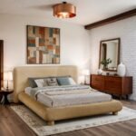 Blair Chenille Fabric Upholstered Bed - Image 2