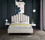 Lily Velvet Upholstered Bed - Image 4