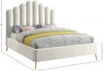 Lily Velvet Upholstered Bed - Image 6