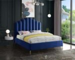 Lily Velvet Upholstered Bed - Image 2