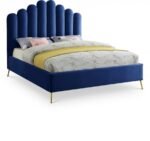 Lily Velvet Upholstered Bed