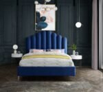Lily Velvet Upholstered Bed - Image 4