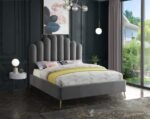 Lily Velvet Upholstered Bed - Image 2