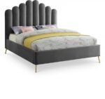 Lily Velvet Upholstered Bed