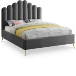 Lily Velvet Upholstered Bed