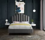 Lily Velvet Upholstered Bed - Image 4