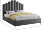 Lily Velvet Upholstered Bed - Image 6