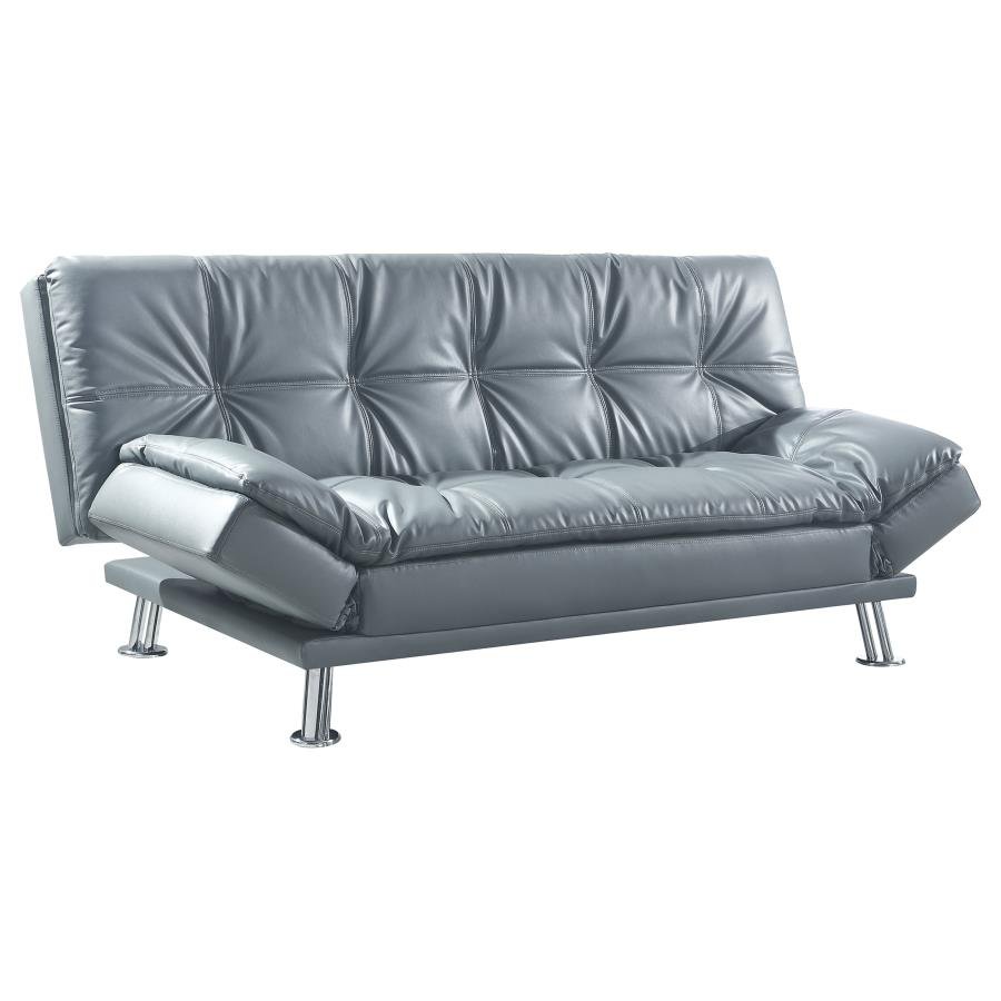500096_03x900.jpg DILLESTON UPHOLSTERED TUFTED CONVERTIBLE SOFA BED GREY - Image 1