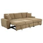 PASTRANA UPHOLSTERED SLEEPER SECTIONAL SOFA RAF CHAISE CAMEL - Image 5