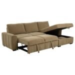 PASTRANA UPHOLSTERED SLEEPER SECTIONAL SOFA RAF CHAISE CAMEL - Image 6