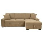 PASTRANA UPHOLSTERED SLEEPER SECTIONAL SOFA RAF CHAISE CAMEL - Image 7