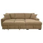 PASTRANA UPHOLSTERED SLEEPER SECTIONAL SOFA RAF CHAISE CAMEL - Image 8