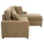 PASTRANA UPHOLSTERED SLEEPER SECTIONAL SOFA RAF CHAISE CAMEL - Image 11
