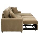 PASTRANA UPHOLSTERED SLEEPER SECTIONAL SOFA RAF CHAISE CAMEL - Image 12