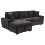 PASTRANA UPHOLSTERED SLEEPER SECTIONAL SOFA LAF CHAISE GREY