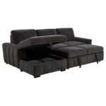PASTRANA UPHOLSTERED SLEEPER SECTIONAL SOFA LAF CHAISE GREY - Image 5