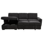 PASTRANA UPHOLSTERED SLEEPER SECTIONAL SOFA LAF CHAISE GREY - Image 8