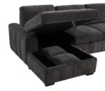 PASTRANA UPHOLSTERED SLEEPER SECTIONAL SOFA LAF CHAISE GREY - Image 12