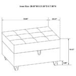 STONENESSE RECTANGULAR UPHOLSTERED STORAGE OTTOMAN GREY - Image 9