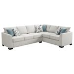 ASHFORD CHENILLE UPHOLSTERED SLEEPER SECTIONAL SOFA GREIGE