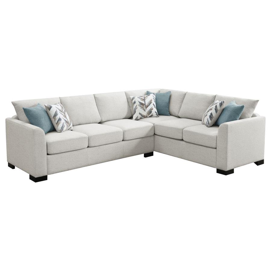 500818_04x900.jpg ASHFORD CHENILLE UPHOLSTERED SLEEPER SECTIONAL SOFA GREIGE - Image 1