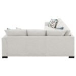 ASHFORD CHENILLE UPHOLSTERED SLEEPER SECTIONAL SOFA GREIGE - Image 9