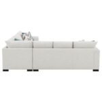 ASHFORD CHENILLE UPHOLSTERED SLEEPER SECTIONAL SOFA GREIGE - Image 11
