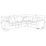 ASHFORD CHENILLE UPHOLSTERED SLEEPER SECTIONAL SOFA GREIGE - Image 17