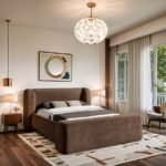 Modena Chenille Fabric Upholstered Bed - Image 2