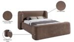 Modena Chenille Fabric Upholstered Bed - Image 10