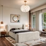 Modena Chenille Fabric Upholstered Bed - Image 2