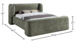 Modena Chenille Fabric Upholstered Bed - Image 9