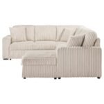DEVONSHIRE SLEEPER SECTIONAL SOFA STORAGE CHAISE CAMEL - Image 8