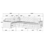 DEVONSHIRE SLEEPER SECTIONAL SOFA STORAGE CHAISE GREY - Image 12