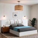 Bennet Linen Textured Fabric Upholstered Bed - Image 3