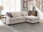 MCLOUGHLIN UPHOLSTERED SLOPED ARM SECTIONAL SOFA PLATINUM - Image 2
