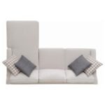 MCLOUGHLIN UPHOLSTERED SLOPED ARM SECTIONAL SOFA PLATINUM - Image 7