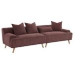 ELIZABETH CORDUROY UPHOLSTERED EXTRA LONG SOFA WINE RED