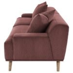 ELIZABETH CORDUROY UPHOLSTERED EXTRA LONG SOFA WINE RED - Image 5