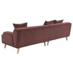 ELIZABETH CORDUROY UPHOLSTERED EXTRA LONG SOFA WINE RED - Image 6