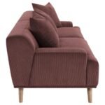 ELIZABETH CORDUROY UPHOLSTERED EXTRA LONG SOFA WINE RED - Image 8