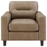 SCOTLAND 3-PIECE FAUX LEATHER UPHOLSTERED SOFA SET BROWN - Image 12