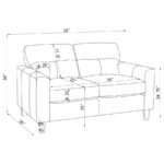 SCOTLAND 3-PIECE FAUX LEATHER UPHOLSTERED SOFA SET BROWN - Image 17