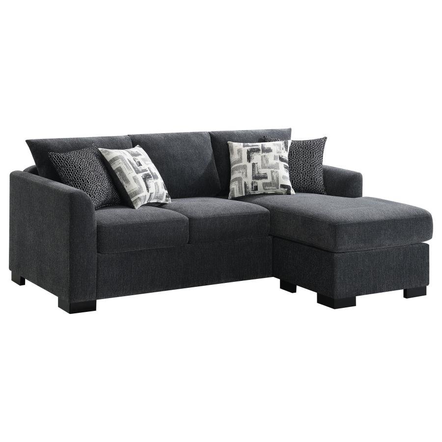 504777_04x900.jpg STOREY UPHOLSTERED SLEEPER SECTIONAL CHAISE SOFA DARK GREY - Image 1