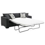 STOREY UPHOLSTERED SLEEPER SECTIONAL CHAISE SOFA DARK GREY - Image 6
