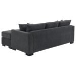 STOREY UPHOLSTERED SLEEPER SECTIONAL CHAISE SOFA DARK GREY - Image 13