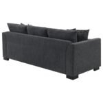 STOREY UPHOLSTERED SLEEPER SECTIONAL CHAISE SOFA DARK GREY - Image 14