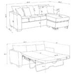 STOREY UPHOLSTERED SLEEPER SECTIONAL CHAISE SOFA DARK GREY - Image 19